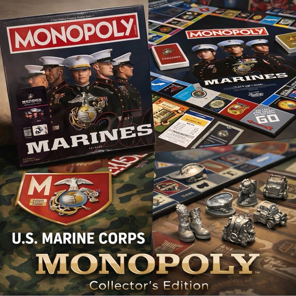US MARINE CORPS 250TH ANNIVERSARY MONOPOLY COLLECTOR EDITION BRAND NEW SEALED